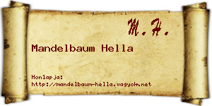 Mandelbaum Hella névjegykártya